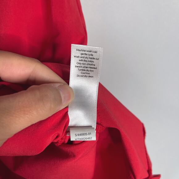 Athleta 12 Hibiscus Red Sutton Romper V Neck Cinch Waist Pockets Short Sleeve - Picture 9 of 10